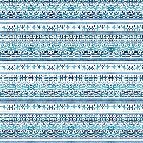 Patterned Sea 2 Black Modern Wood Framed Art Print by Allen, Kimberly