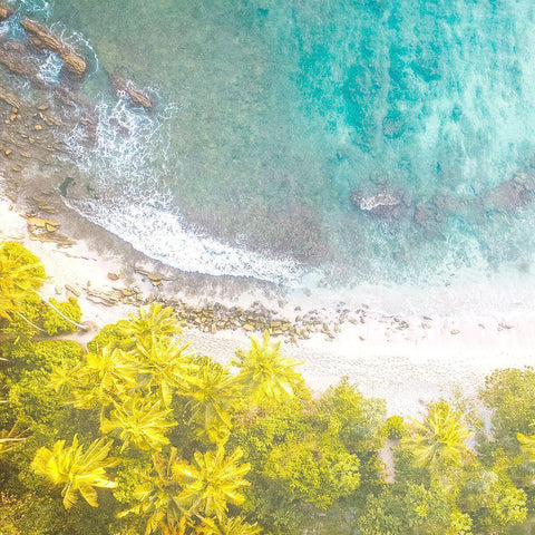 Tropic Aerial 1 Black Modern Wood Framed Art Print by Allen, Kimberly