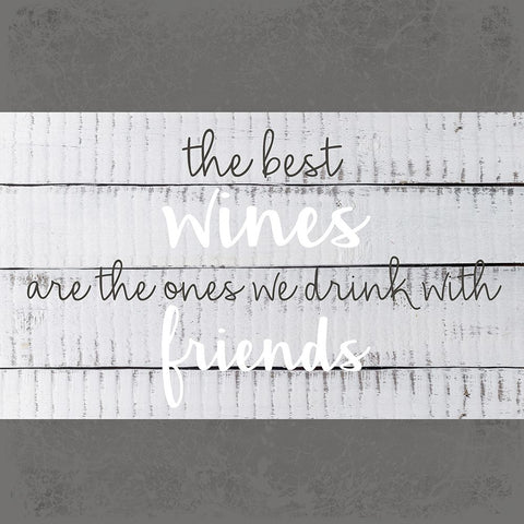 The Best Wine 6 White Modern Wood Framed Art Print with Double Matting by Allen, Kimberly