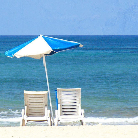 Beach Stripes 2 White Modern Wood Framed Art Print by Allen, Kimberly