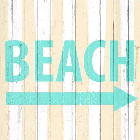 Beach White Modern Wood Framed Art Print with Double Matting by Allen, Kimberly