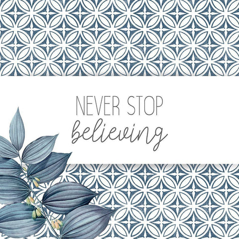 Never Stop Black Ornate Wood Framed Art Print with Double Matting by Allen, Kimberly