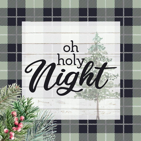 Oh Holy Night White Modern Wood Framed Art Print by Allen, Kimberly