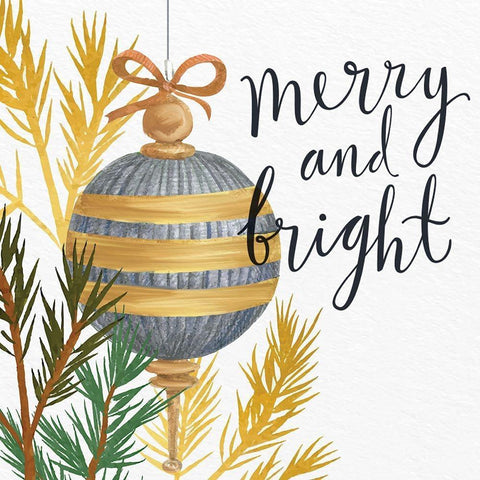 Merry and Bright Black Modern Wood Framed Art Print by Allen, Kimberly