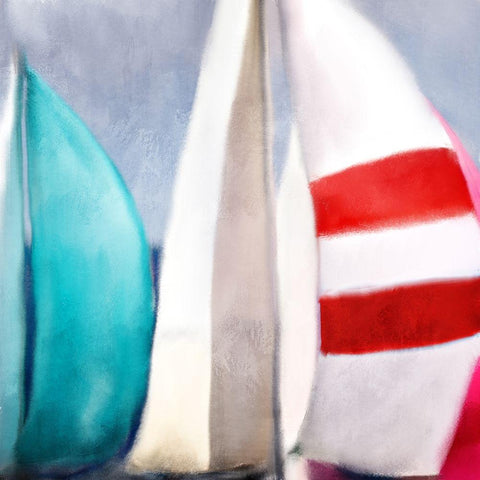 Lets Sail Black Modern Wood Framed Art Print by Allen, Kimberly