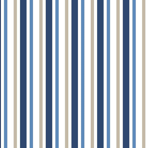 Seaside Stripes Pattern Black Modern Wood Framed Art Print by Allen, Kimberly
