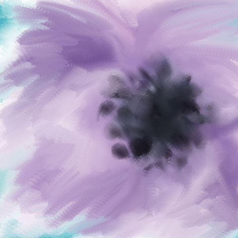 Purple Strokes Black Modern Wood Framed Art Print by Allen, Kimberly