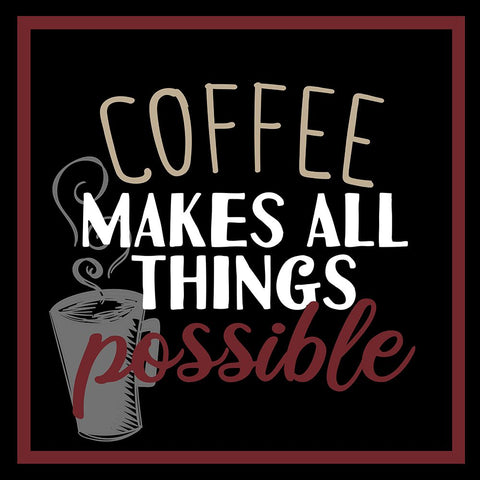 Full Of Coffee 2 Black Ornate Wood Framed Art Print with Double Matting by Allen, Kimberly