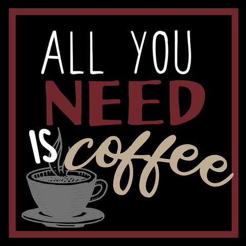 Full Of Coffee 3 White Modern Wood Framed Art Print with Double Matting by Allen, Kimberly