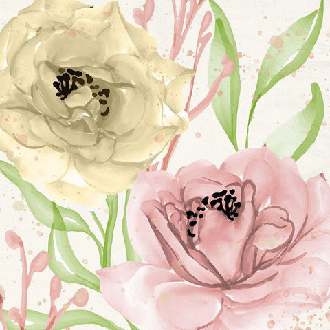 Spring Notes 2 Black Modern Wood Framed Art Print with Double Matting by Allen, Kimberly