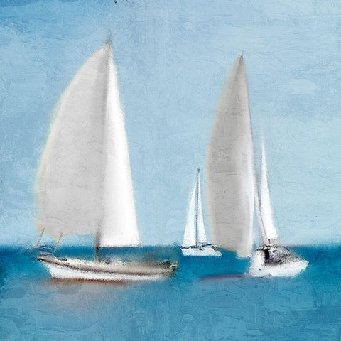 Sailing White Modern Wood Framed Art Print by Allen, Kimberly