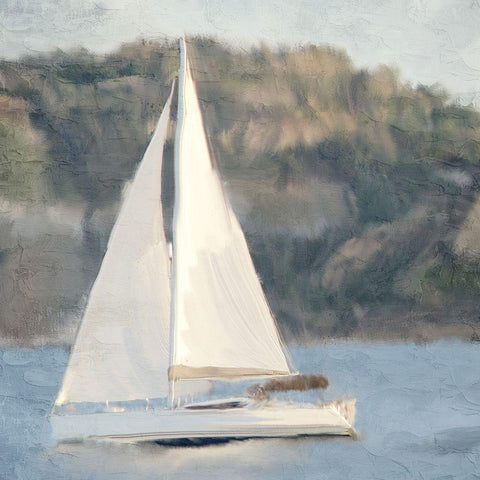 Going To Sea White Modern Wood Framed Art Print by Allen, Kimberly