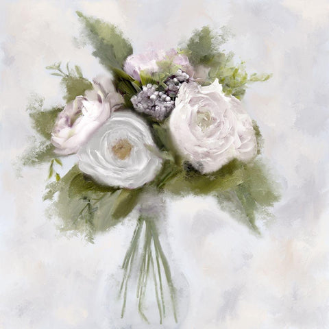 Peonies Black Modern Wood Framed Art Print with Double Matting by Allen, Kimberly