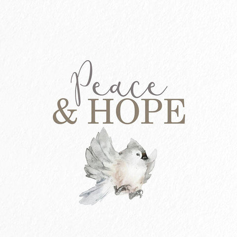 Peace and Hope Black Modern Wood Framed Art Print with Double Matting by Allen, Kimberly