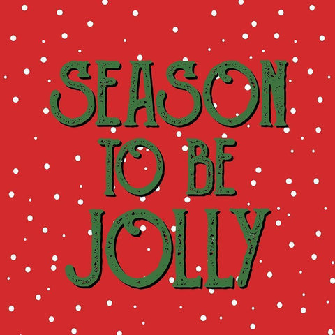Season To Be Jolly Black Modern Wood Framed Art Print with Double Matting by Allen, Kimberly