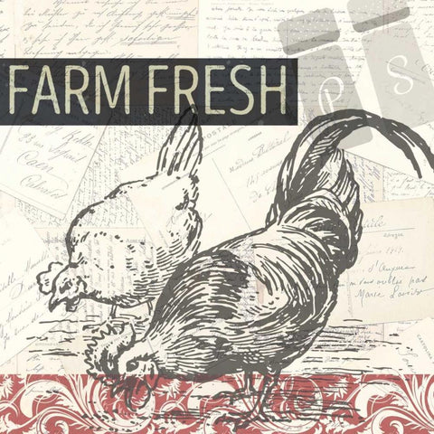 Morning on the Farm White Modern Wood Framed Art Print with Double Matting by Allen, Kimberly