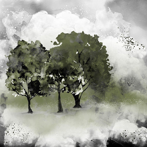 In the Distance White Modern Wood Framed Art Print by Allen, Kimberly