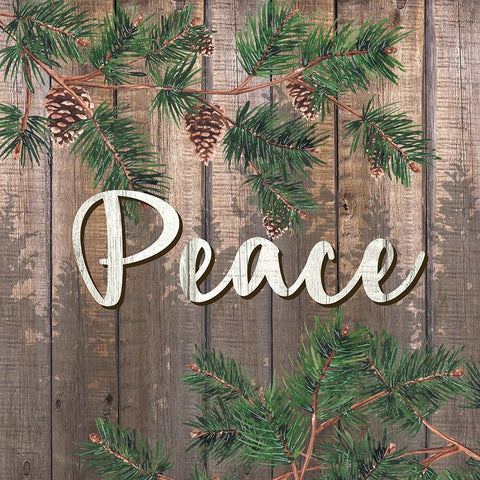 Peace 1 Black Modern Wood Framed Art Print by Allen, Kimberly