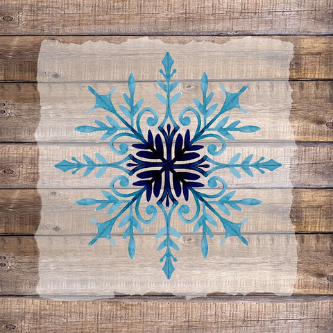 Snowflake Woods 2 Black Modern Wood Framed Art Print by Allen, Kimberly