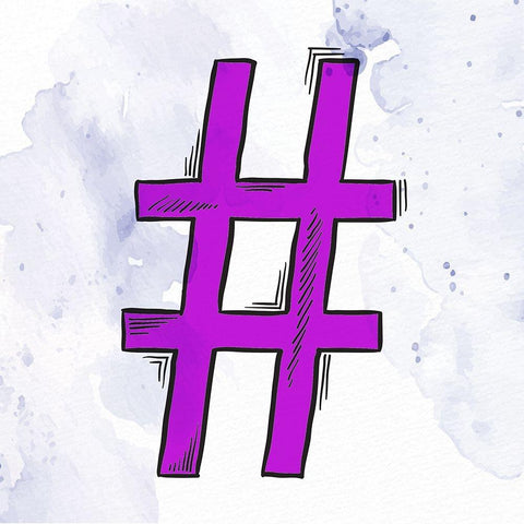 Social Symbol 1 Gold Ornate Wood Framed Art Print with Double Matting by Allen, Kimberly