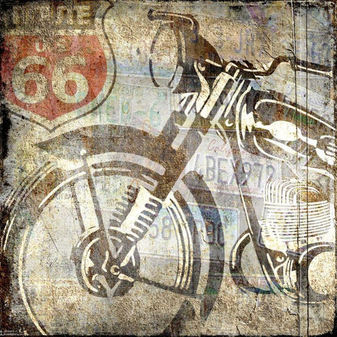 On the Road Black Modern Wood Framed Art Print with Double Matting by Allen, Kimberly