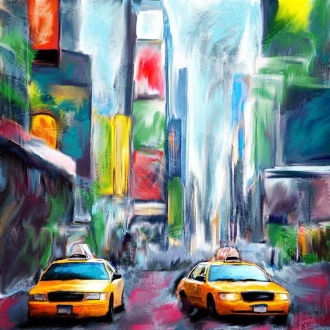 Times Square Black Modern Wood Framed Art Print by Allen, Kimberly