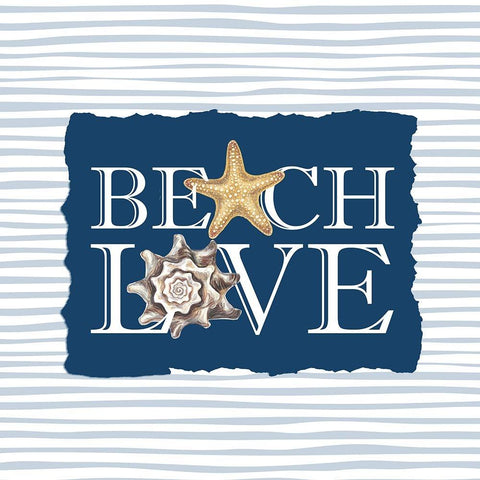Beach Love Black Modern Wood Framed Art Print by Allen, Kimberly