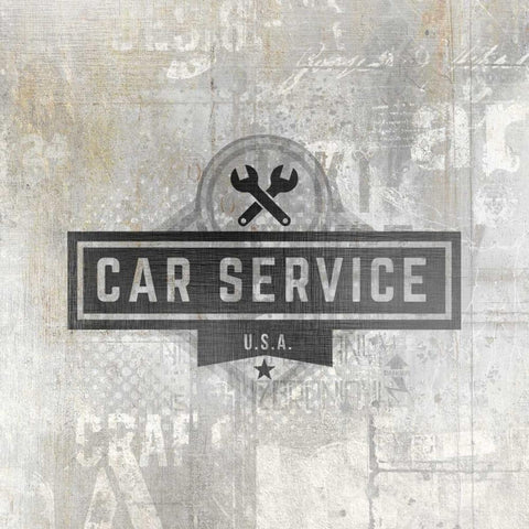 American Garage 4 Black Ornate Wood Framed Art Print with Double Matting by Allen, Kimberly