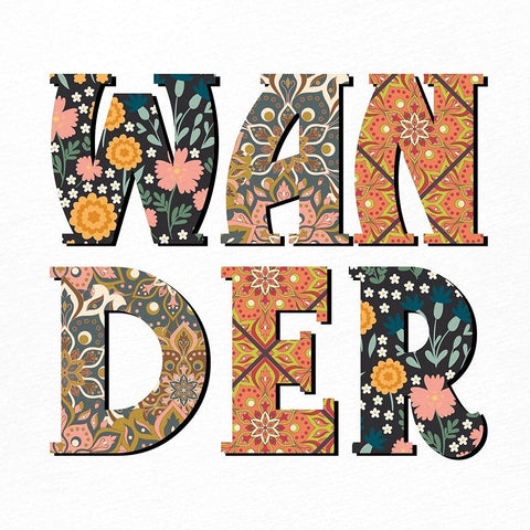 WANDER Gold Ornate Wood Framed Art Print with Double Matting by Allen, Kimberly