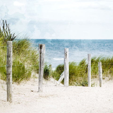 Pathway To The Beach Black Modern Wood Framed Art Print by Allen, Kimberly