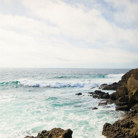 Waves Of The Sea Black Ornate Wood Framed Art Print with Double Matting by Allen, Kimberly