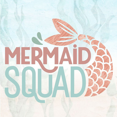 Mermaids Squad Black Modern Wood Framed Art Print by Allen, Kimberly
