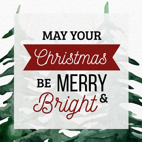 May Your Christmas Black Modern Wood Framed Art Print by Allen, Kimberly
