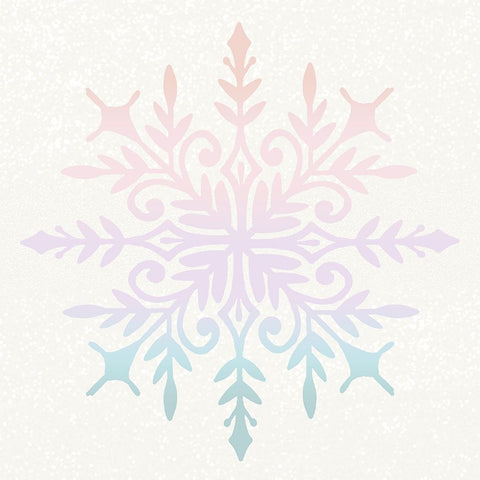Pastel Snowflake 1 Black Modern Wood Framed Art Print by Allen, Kimberly