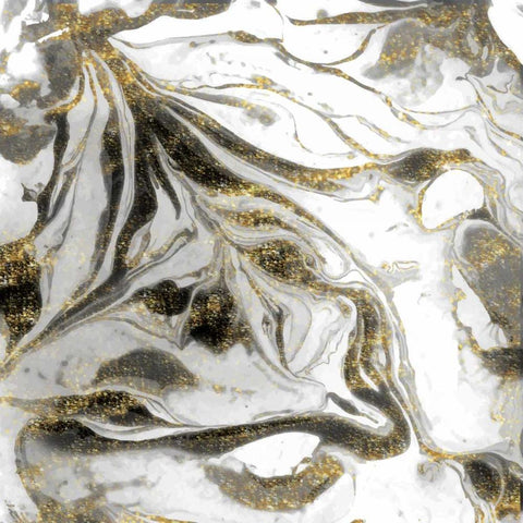 Rivers of Gold White Modern Wood Framed Art Print with Double Matting by Allen, Kimberly