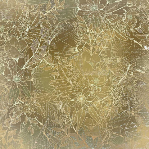 Golden Night White Modern Wood Framed Art Print with Double Matting by Allen, Kimberly