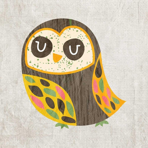 Owl Love 4 Gold Ornate Wood Framed Art Print with Double Matting by Allen, Kimberly