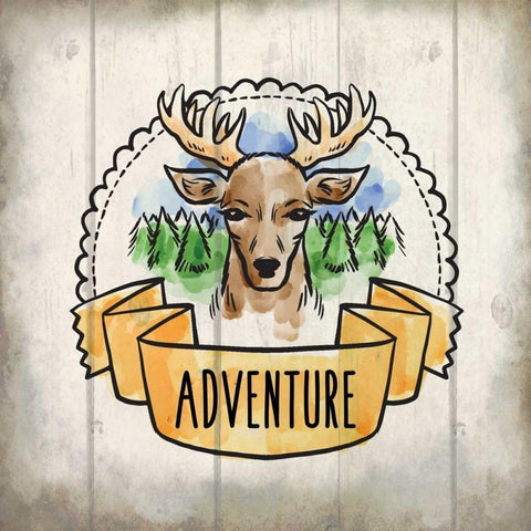 Adventure Is Out There 1 White Modern Wood Framed Art Print by Allen, Kimberly