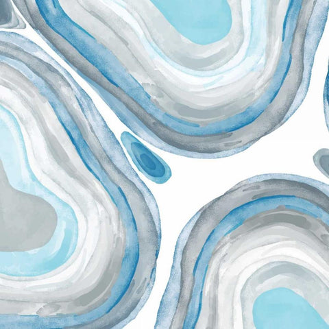 Agate Light 1 White Modern Wood Framed Art Print with Double Matting by Allen, Kimberly