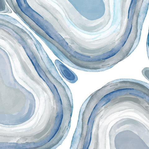 Soft Agate 1 Black Modern Wood Framed Art Print with Double Matting by Kimberly, Allen