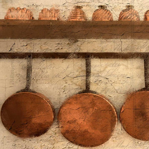 Copper A Gold Ornate Wood Framed Art Print with Double Matting by Allen, Kimberly