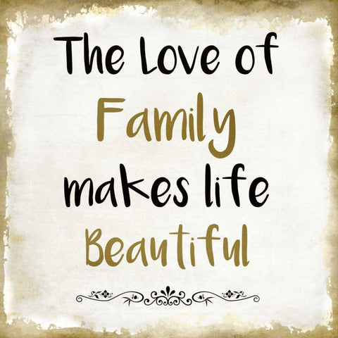 The Love Of Family Gold Ornate Wood Framed Art Print with Double Matting by Allen, Kimberly