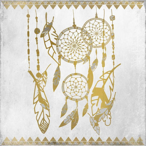 Dreamcatcher 3 White Modern Wood Framed Art Print with Double Matting by Allen, Kimberly