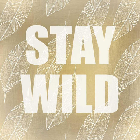 Stay Wild Black Modern Wood Framed Art Print with Double Matting by Allen, Kimberly