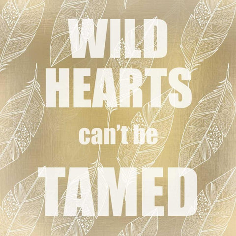 Wild Hearts White Modern Wood Framed Art Print with Double Matting by Allen, Kimberly