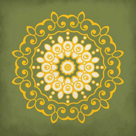 Medallion C Black Modern Wood Framed Art Print by Allen, Kimberly