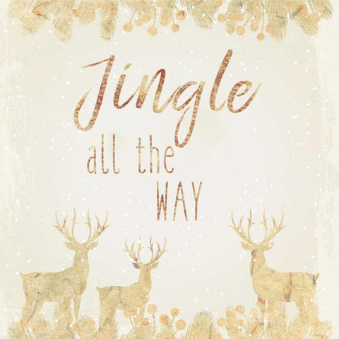 Jingle All The Way White Modern Wood Framed Art Print by Allen, Kimberly