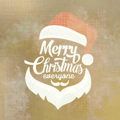 Merry Christmas Everyone Black Modern Wood Framed Art Print by Allen, Kimberly