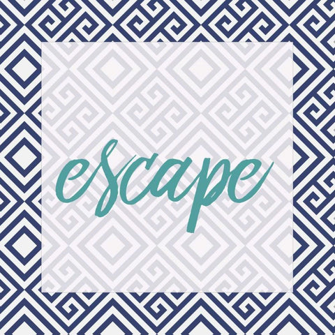 Escape 2 Black Ornate Wood Framed Art Print with Double Matting by Allen, Kimberly