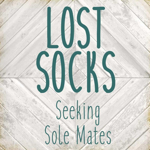 Lost Socks Black Modern Wood Framed Art Print by Allen, Kimberly